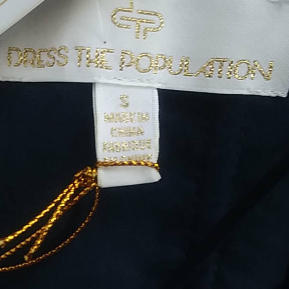 Dress the Population Rosalie Metallic Striped Strapless Dress Size Small NWT - Picture 10 of 16